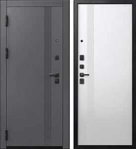 Товар Дверь V-17 Черный муар + Кашемир графит - Кашемир белый DIS007356